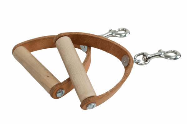 Ручки Contrology из кожи с деревянной рукояткой и кожаным ремешком.