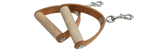 Рукоятка Contrology Classic с кожаным ремешком и деревянной ручкой.